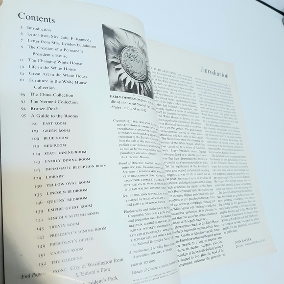 1963 VIII The White House, An Historic Guide Travel Tourism Tourist Book Photos - Picture 3 of 7